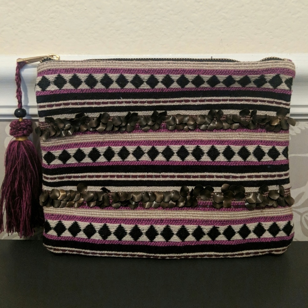 African inspired print clutch bag